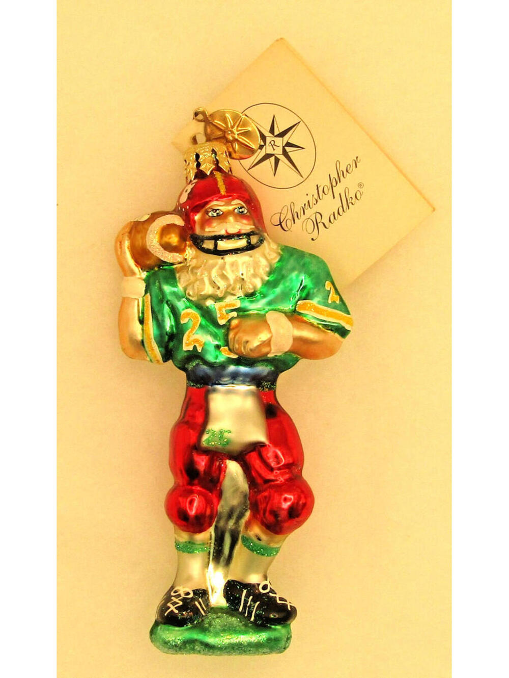 Christopher Radko 2001 Star Quarterback Ornament 01-0504-0 with Original Box